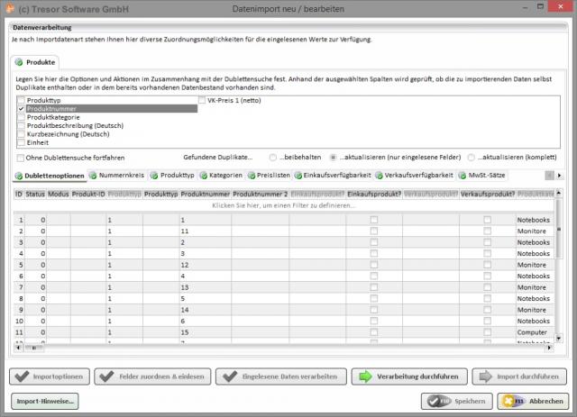 Datenimport Schritt 3